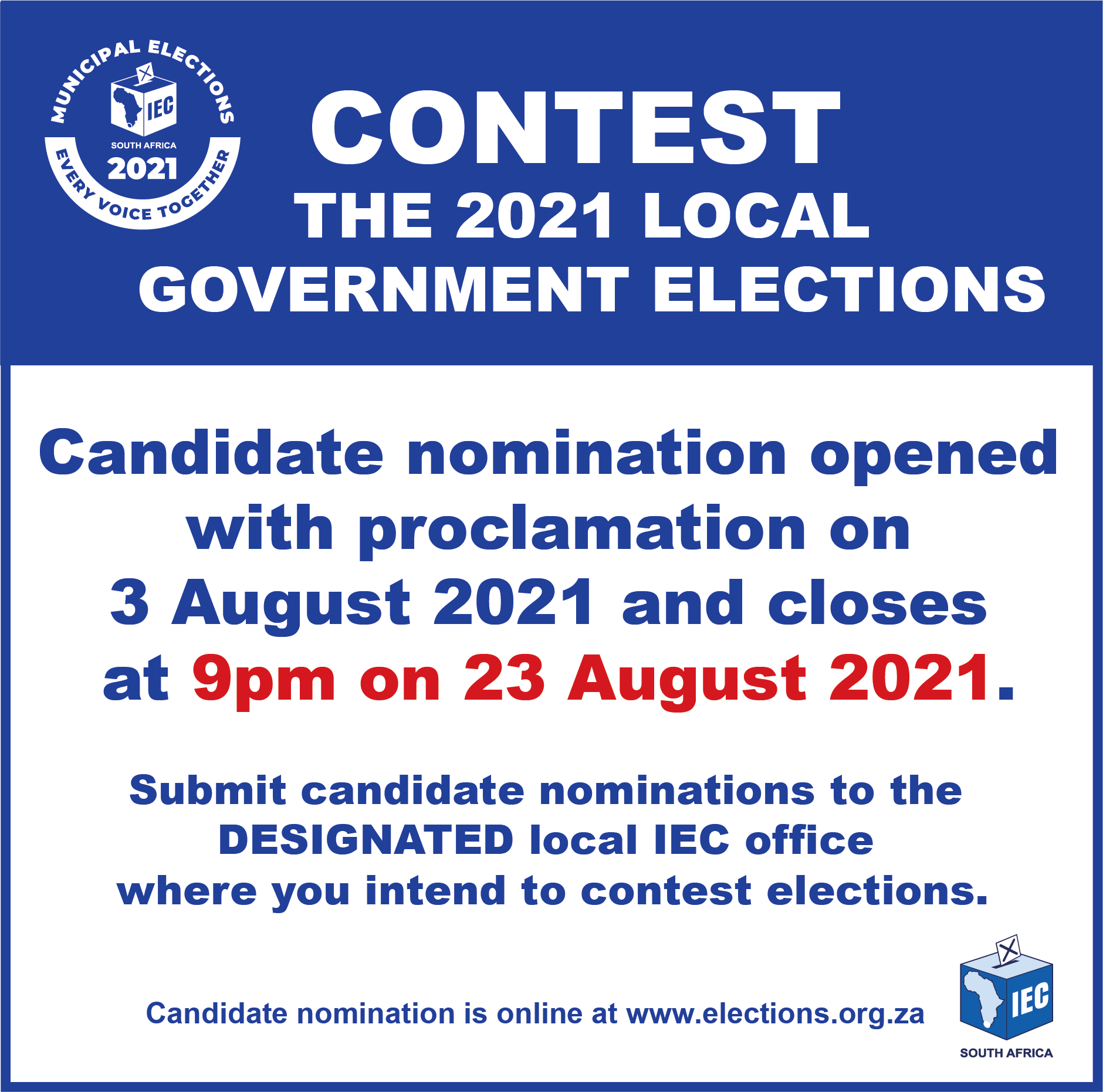 Deadline for Election Candidate List Extended