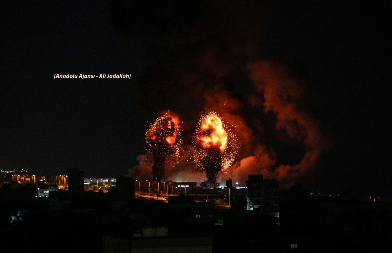 Zionist airstrikes hit Gaza Strip this morning