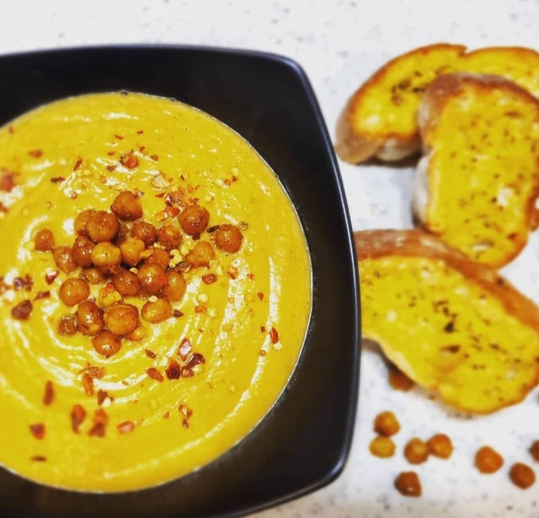 Butternut and chickpea soup
