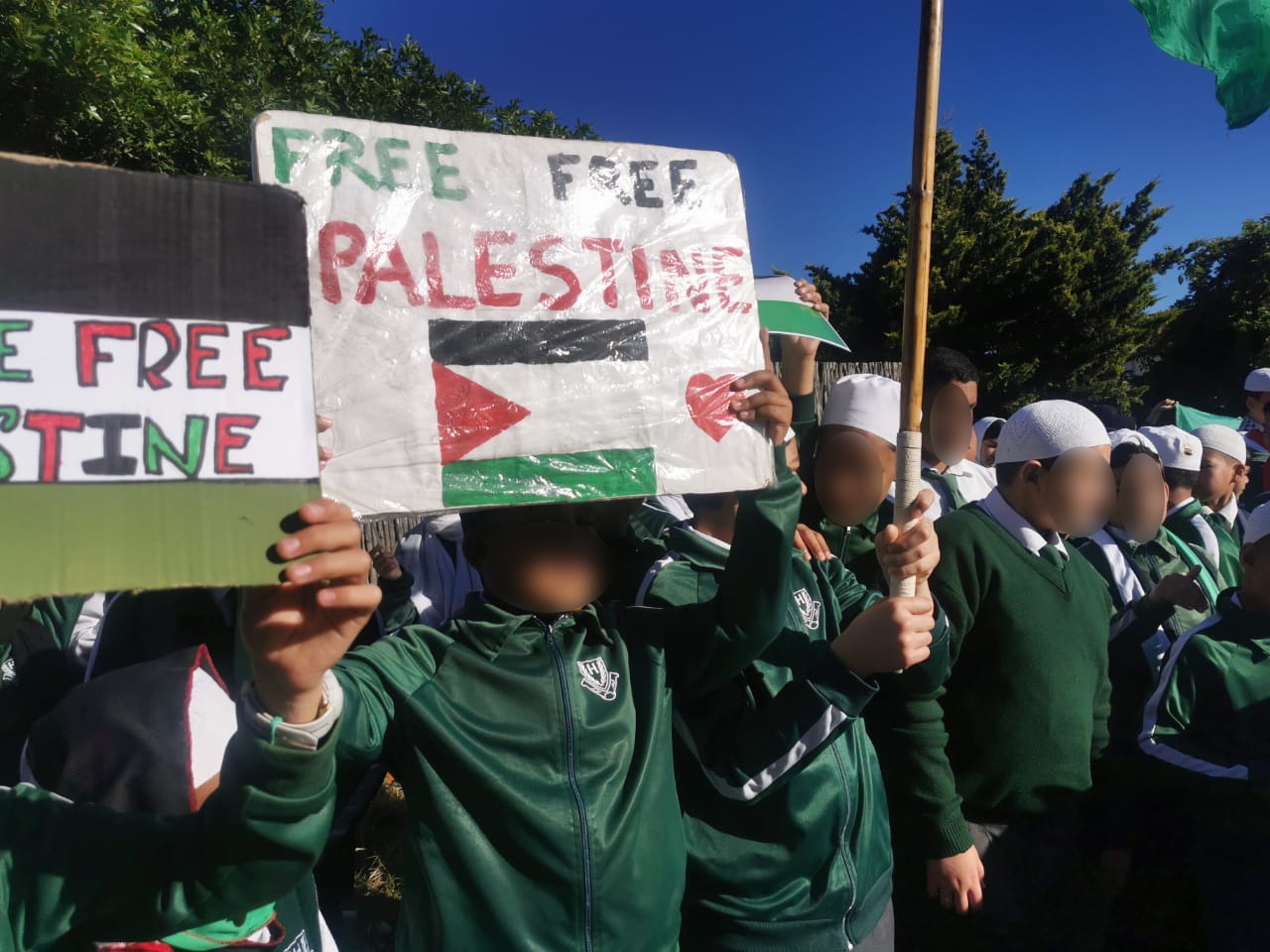 As children massacred in Gaza, school goers raise voice for Palestine
