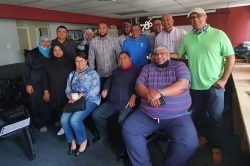 Armien Brink with Radio 786 management and the Sports Desk team