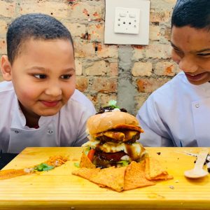 Build-a-Burger Winners Talabodien and Ghaarith